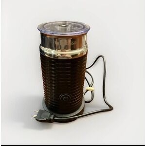Nespresso Aeroccino 3 Electric Milk Frother Black Ribbed Model 3594 450W
